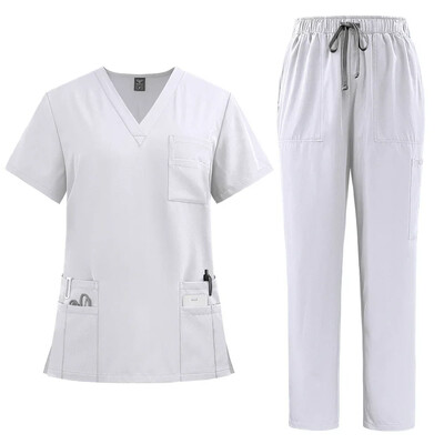 Uniforme medicale unisex bărbați femei haine de alăptare costum de frumusețe seturi de scrub pentru asistentă medic dentist îmbrăcăminte de lucru clinice topuri pantaloni