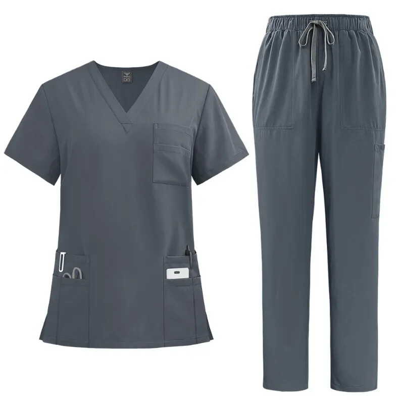 Uniforme medicale unisex bărbați femei haine de alăptare costum de frumusețe seturi de scrub pentru asistentă medic dentist îmbrăcăminte de lucru clinice topuri pantaloni