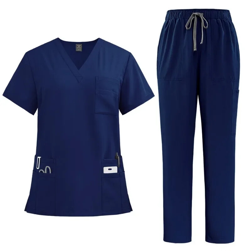 Uniforme medicale unisex bărbați femei haine de alăptare costum de frumusețe seturi de scrub pentru asistentă medic dentist îmbrăcăminte de lucru clinice topuri pantaloni