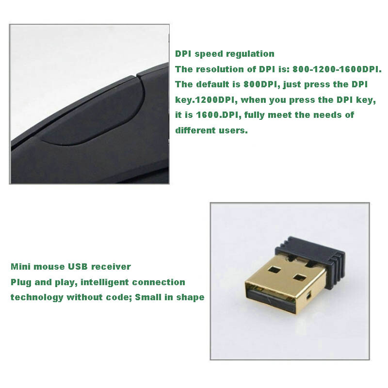 Mouse vertical IHOYI Ergonomic 2.4GHz Mouse optice fără fir 3 DPI reglabil 800/1200/1600 6 butoane pentru laptop PC computer