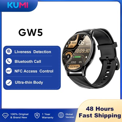 KUMI GW5 okosóra 1,39 hüvelykes NFC Bluetooth 5.2 100+ sport pulzusszám vérnyomásmérő oxigénmérő vízálló IP68