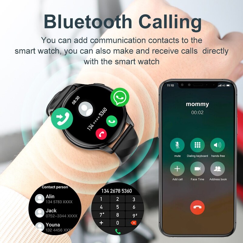 KUMI GW5 nutikell 1,39 tolli NFC Bluetooth 5.2 100+ sportlik pulsisagedus vererõhu hapnikumonitor Veekindel IP68