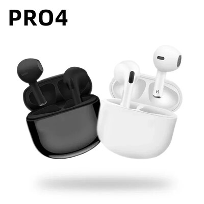 Pro4 TWS Bluetooth fülhallgató 9D sztereó vezeték nélküli fejhallgató fülbe helyezhető HiFi fülhallgató kihangosító fejhallgató mikrofonnal Xiaomi iPhone készülékhez