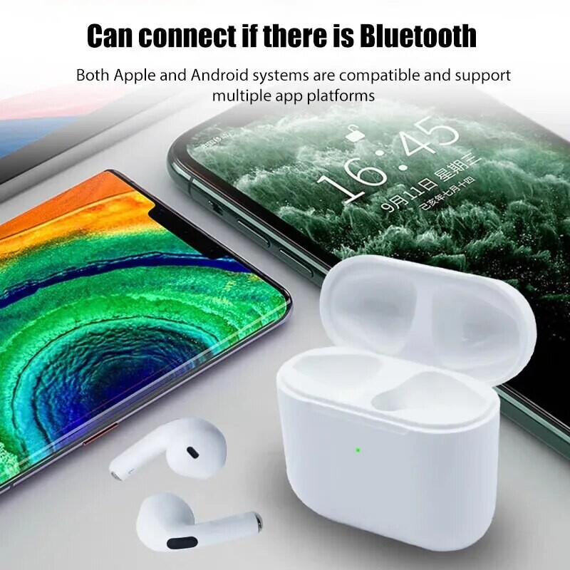 Pro4 TWS Bluetooth kõrvaklapid 9D stereo juhtmeta kõrvaklapid kõrvasisesed HiFi kõrvaklapid Hands-free peakomplekt mikrofoniga Xiaomi iPhone jaoks