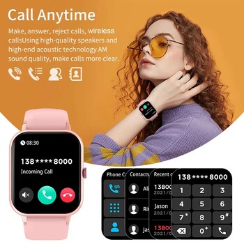 LIGE 2024 Bluetooth Calling Smart Watch за мъже, жени, пълен сензорен екран, спортен фитнес часовник, мъжки смарт часовници, дамски интелигентен часовник