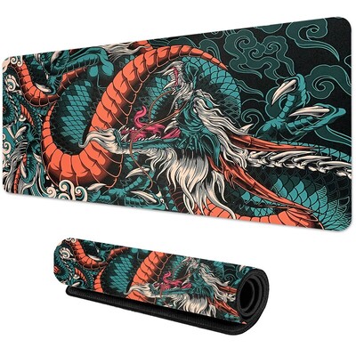 Japonez Dragon Mousepad mare pentru jocuri XXL Tastatură Gamer Mouse Pad pe masă Covoraș de birou Viteză Anime 900x400 700X300 Mouse Mats
