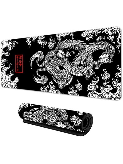 Japonez Dragon Mousepad mare pentru jocuri XXL Tastatură Gamer Mouse Pad pe masă Covoraș de birou Viteză Anime 900x400 700X300 Mouse Mats