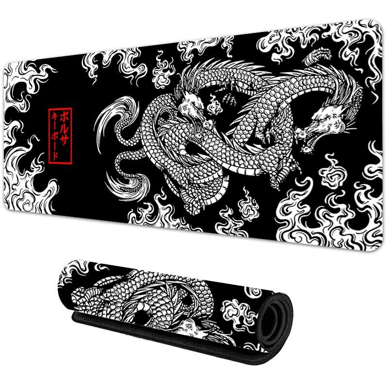 Japonez Dragon Mousepad mare pentru jocuri XXL Tastatură Gamer Mouse Pad pe masă Covoraș de birou Viteză Anime 900x400 700X300 Mouse Mats