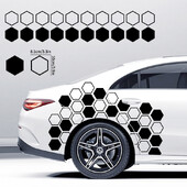 Αυτοκόλλητα αυτοκινήτου 10 τμχ κούφιο/συμπαγές κυψελωτό αυτοκόλλητο DIY Sport Auto Διακόσμηση πλαϊνής πόρτας οχήματος Ολόσωμο Αυτοκόλλητα βινυλίου Ανοιχτό στυλ
