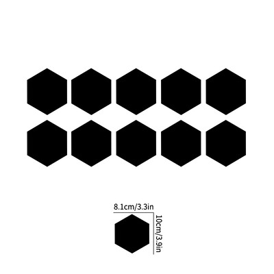 Αυτοκόλλητα αυτοκινήτου 10 τμχ κούφιο/συμπαγές κυψελωτό αυτοκόλλητο DIY Sport Auto Διακόσμηση πλαϊνής πόρτας οχήματος Ολόσωμο Αυτοκόλλητα βινυλίου Ανοιχτό στυλ