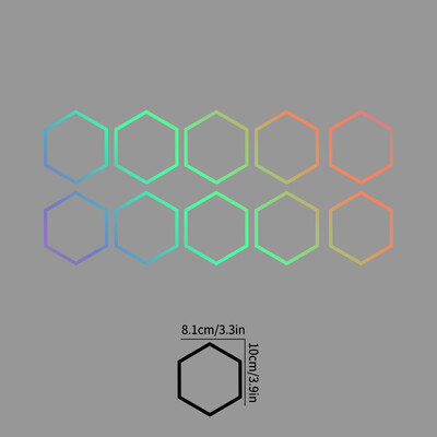 Αυτοκόλλητα αυτοκινήτου 10 τμχ κούφιο/συμπαγές κυψελωτό αυτοκόλλητο DIY Sport Auto Διακόσμηση πλαϊνής πόρτας οχήματος Ολόσωμο Αυτοκόλλητα βινυλίου Ανοιχτό στυλ