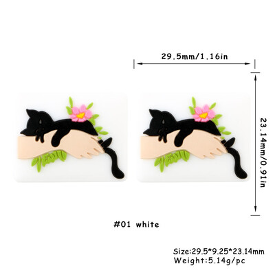 Sunrony 5/10 vnt Nauji silikoniniai karoliukai mokytojas triušis ežiukas Animacinis filmukas gyvūnas pasidaryk pats karoliai apyrankė papuošalų kūrimo priedai