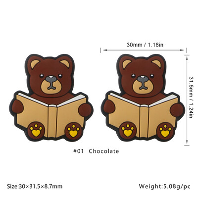 Sunrony 5/10 vnt Nauji silikoniniai karoliukai mokytojas triušis ežiukas Animacinis filmukas gyvūnas pasidaryk pats karoliai apyrankė papuošalų kūrimo priedai