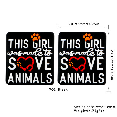 Sunrony 5/10 vnt Nauji silikoniniai karoliukai mokytojas triušis ežiukas Animacinis filmukas gyvūnas pasidaryk pats karoliai apyrankė papuošalų kūrimo priedai