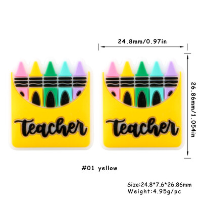 Sunrony 5/10 vnt Nauji silikoniniai karoliukai mokytojas triušis ežiukas Animacinis filmukas gyvūnas pasidaryk pats karoliai apyrankė papuošalų kūrimo priedai