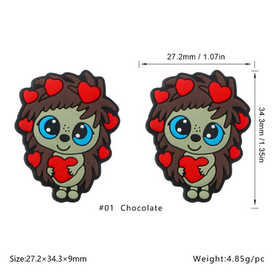 Sunrony 5/10 vnt Nauji silikoniniai karoliukai mokytojas triušis ežiukas Animacinis filmukas gyvūnas pasidaryk pats karoliai apyrankė papuošalų kūrimo priedai