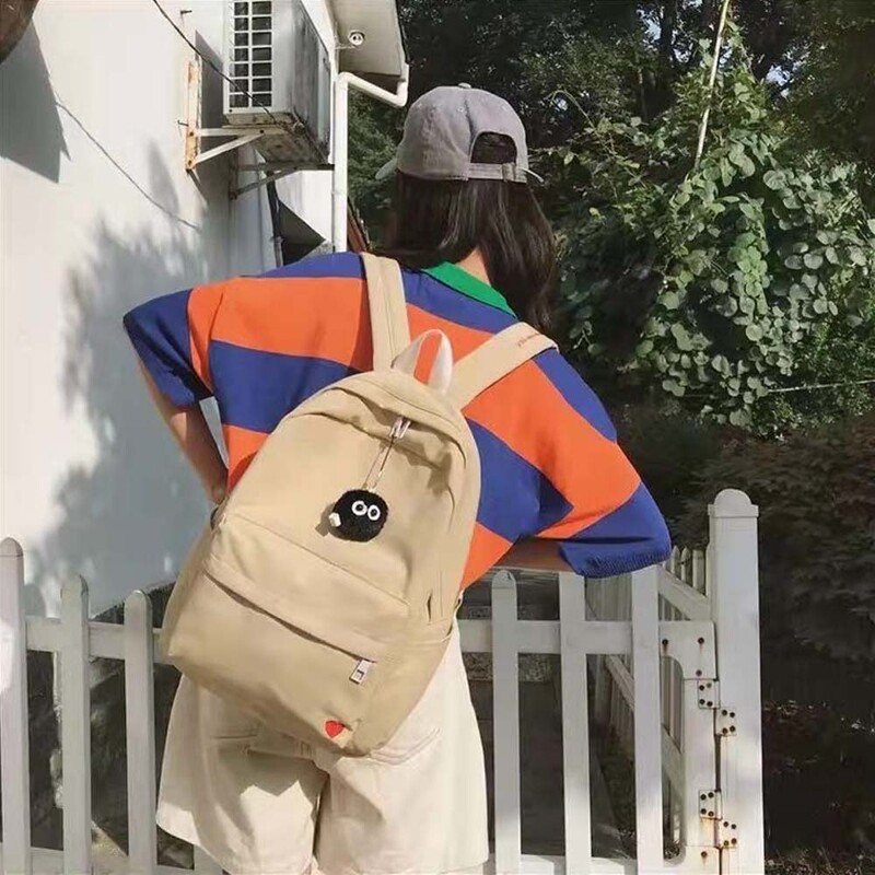 10 buc. Breloc de spiriduș de cărbune negru, bile de păr, pandantiv, listare de desene animate, podoabă de geantă cu personalitate, pentru femei, lanț de chei drăguț