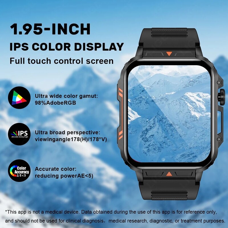 Smartwatch LIGE Smartwatch 1,95 ιντσών Ρολόγια παρακολούθησης υγείας IP68 αδιάβροχο αθλητικό ρολόι γυμναστικής για άνδρες, γυναίκες Reloj Hombre
