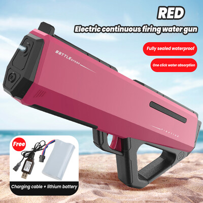 2024 m. naujas elektrinis vandens pistoletas žaislas, visiškai automatinis vandenį sugeriantis ir galingas purškiklis, didelės juodos technologijos vaikiškas vandens pistoletas