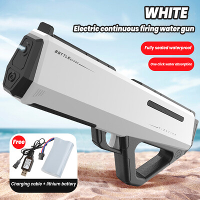 2024 m. naujas elektrinis vandens pistoletas žaislas, visiškai automatinis vandenį sugeriantis ir galingas purškiklis, didelės juodos technologijos vaikiškas vandens pistoletas