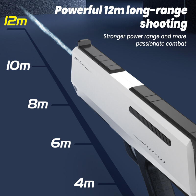 2024 m. naujas elektrinis vandens pistoletas žaislas, visiškai automatinis vandenį sugeriantis ir galingas purškiklis, didelės juodos technologijos vaikiškas vandens pistoletas