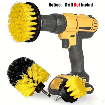 3 τμχ Σετ προσάρτημα βούρτσας τρυπανιού Power Scrubber Brush with Drill Scrub Brush for Cleaning ντους Μπανιέρες Μοκέτα πλακιδίων μπάνιου