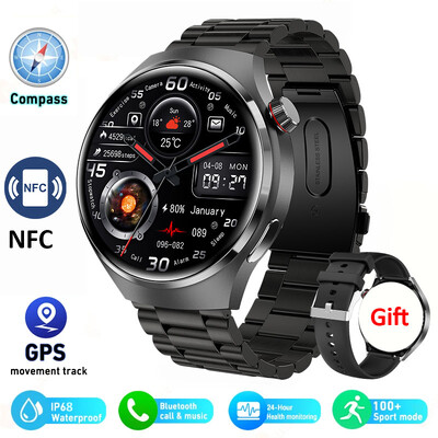 Ceasuri inteligente cu ecran HD de 1,6 inci Ceasuri inteligente NFC Bluetooth Call Smart Watch Monitor de sănătate pentru ritm cardiac IP68 Urmărire GPS 2024 Nou
