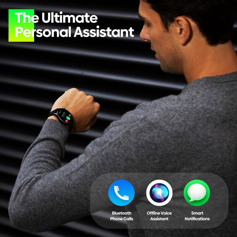 Ceas inteligent cu apeluri vocale Zeblaze Btalk 2 Lite Ecran HD mare 1,39 Monitor de sănătate 24 de ore peste 100 de moduri de antrenament Ceas inteligent