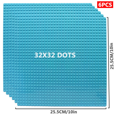 6 kom/set Osnovna ploča 32*32 32*16 Klinovi Klasične figure Građevinski blokovi Ploče Cigle Temeljne ploče blokovi Dječje igračke za dječje darove