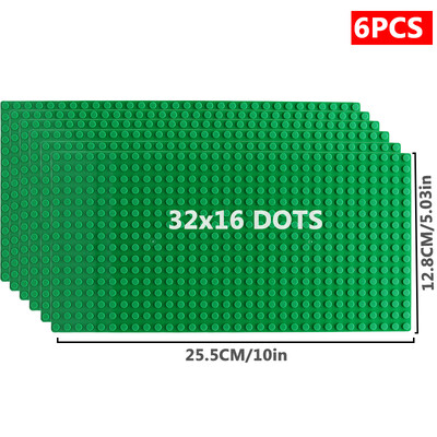 6 kom/set Osnovna ploča 32*32 32*16 Klinovi Klasične figure Građevinski blokovi Ploče Cigle Temeljne ploče blokovi Dječje igračke za dječje darove