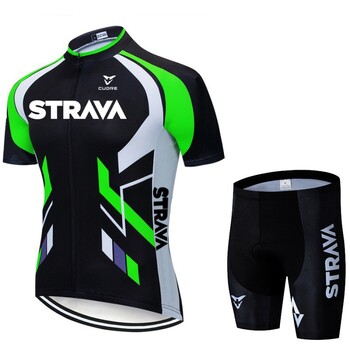 Διασυνοριακές καυτές εκπτώσεις STRAVA Cycling Jersey, Garters, ποδηλατική στολή, παντελόνι, έκδοση ομάδας ποδηλασίας, κοντά μανίκια