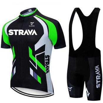 Διασυνοριακές καυτές εκπτώσεις STRAVA Cycling Jersey, Garters, ποδηλατική στολή, παντελόνι, έκδοση ομάδας ποδηλασίας, κοντά μανίκια