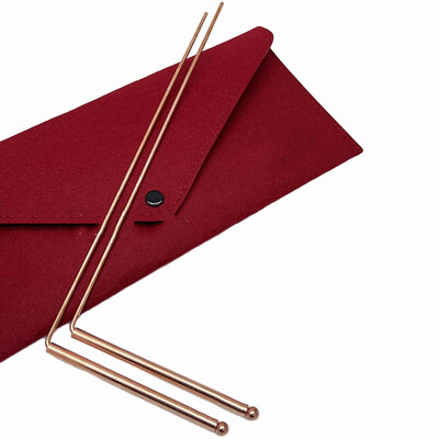 2 komada čiste bakrene šipke za detekciju metala Fleksibilna prijenosna radiestezijska šipka za vještačenje vode, odvojivi alat za traženje zmaja