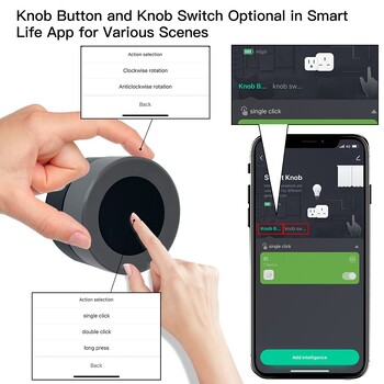 MOES Tuya ZigBee Smart Knob Switch Безжичен бутон за превключване на сцени Контролер Захранван от батерия Сценарий за автоматизация Smart Life App