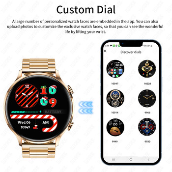 Смарт часовник LIGE за жени, мъже, персонализиран циферблат, Bluetooth връзка, гривна за обаждания, IP67, спорт, водоустойчив смарт часовник за Android ios