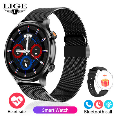 LIGE nutikell naiste meeste kohandatud kellasint Bluetooth Connect helistamiskäevõru IP67 sportlik veekindel nutikell Android ios-ile