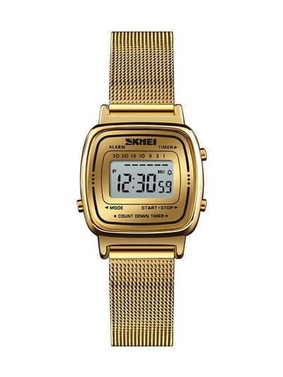 Skmei Πολυτελές ρολόι από ανοξείδωτο ατσάλι Αντίστροφη μέτρηση Γυναικείο Μόδα Γυναικείο Αθλητικό Ρολόι χειρός Αδιάβροχο Μικρό καντράν Chrono Ψηφιακό ρολόι