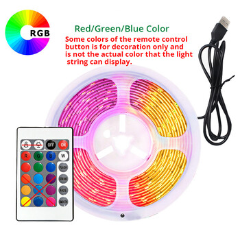 10M USB 2835 LED Strip Light RGB Τηλεχειριστήριο Φώτα Ευέλικτη Ταινία Λάμπας Κορδέλα Επιτραπέζιας Τηλεόρασης Οθόνη πίσω φωτισμού Ταινία δίοδος