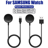 Magnetinis įkroviklis, skirtas Samsung Galaxy Watch 6 5 Pro greitas įkrovimas USB C, skirtas Samsung Watch 6 5 4 3 2 1 Universalus įkrovimas
