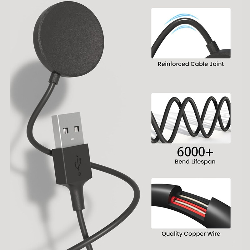 Magnetinis įkroviklis, skirtas Samsung Galaxy Watch 6 5 Pro greitas įkrovimas USB C, skirtas Samsung Watch 6 5 4 3 2 1 Universalus įkrovimas