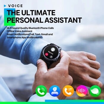 Смарт часовник Zeblaze Vibe 7 Lite Voice Calling Голям 1,47 инчов IPS дисплей 100+ спортни режима 24H Health Monitor Смарт часовник за мъже