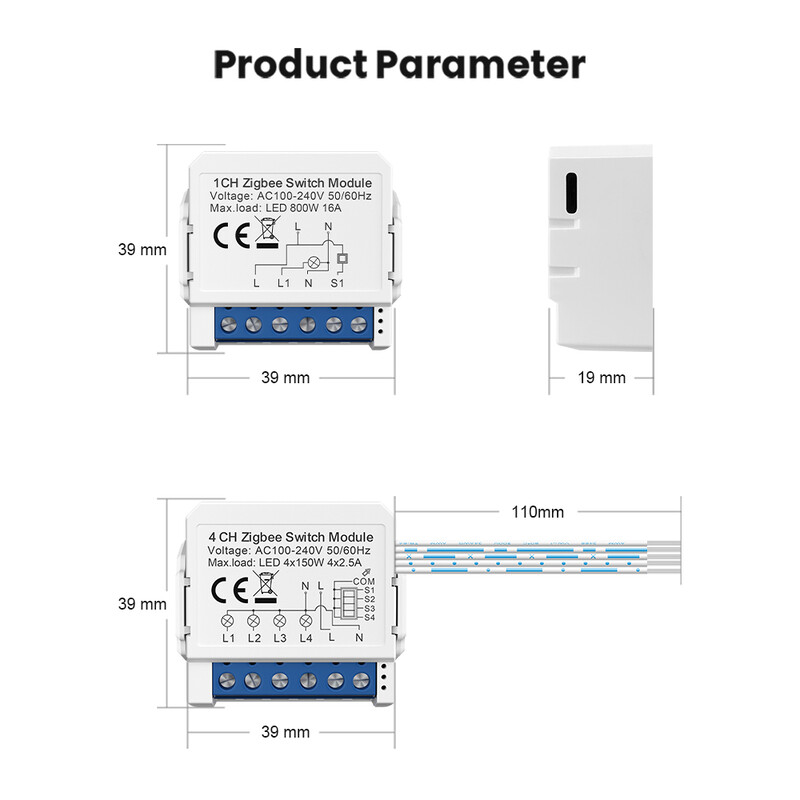 AVATTO Tuya ZigBee nutikas lüliti DIY mooduli taimeri relee automatiseerimine Smart Life APP Kaugjuhtimispult Töö Alexa Google Home`iga