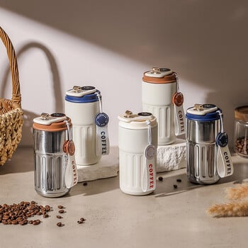 Smart Thermos Μπουκάλι Νερού Ψηφιακό Φλιτζάνι Καφέ θερμοκρασίας LED 316 από ανοξείδωτο ατσάλι Vacuum Cup Κύπελλο γραφείου Φορητή Φορητή Κούπα