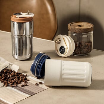 Smart Thermos Μπουκάλι Νερού Ψηφιακό Φλιτζάνι Καφέ θερμοκρασίας LED 316 από ανοξείδωτο ατσάλι Vacuum Cup Κύπελλο γραφείου Φορητή Φορητή Κούπα