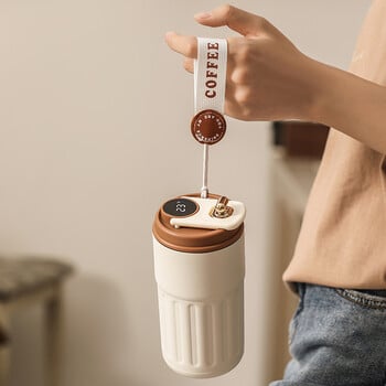 Smart Thermos Μπουκάλι Νερού Ψηφιακό Φλιτζάνι Καφέ θερμοκρασίας LED 316 από ανοξείδωτο ατσάλι Vacuum Cup Κύπελλο γραφείου Φορητή Φορητή Κούπα