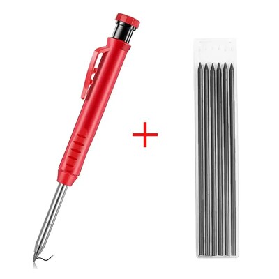 Tugev puusepa pliiatsikomplekt Puidutöötlemistööriistad Mehaaniline pliiats 5 värvi täitmine Ehitustöö Tööriistad Puusepatöö Märgistus Scriber