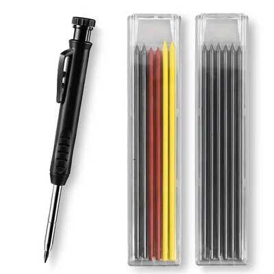 Tugev puusepa pliiatsikomplekt Puidutöötlemistööriistad Mehaaniline pliiats 5 värvi täitmine Ehitustöö Tööriistad Puusepatöö Märgistus Scriber