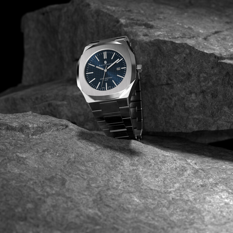 SAPPHERO Ceas Bărbați 100M Curea din oțel inoxidabil rezistent la apă Mișcare cu quartz Ceas sport de lux în stil de afaceri Cadou casual elegant