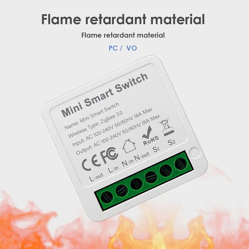 Tuya ZigBee 3.0 nutikas valguslüliti 16A nutika kodu automaatika DIY MINI kaitselüliti toetab kahesuunalist tööd Alexa Google Home`iga