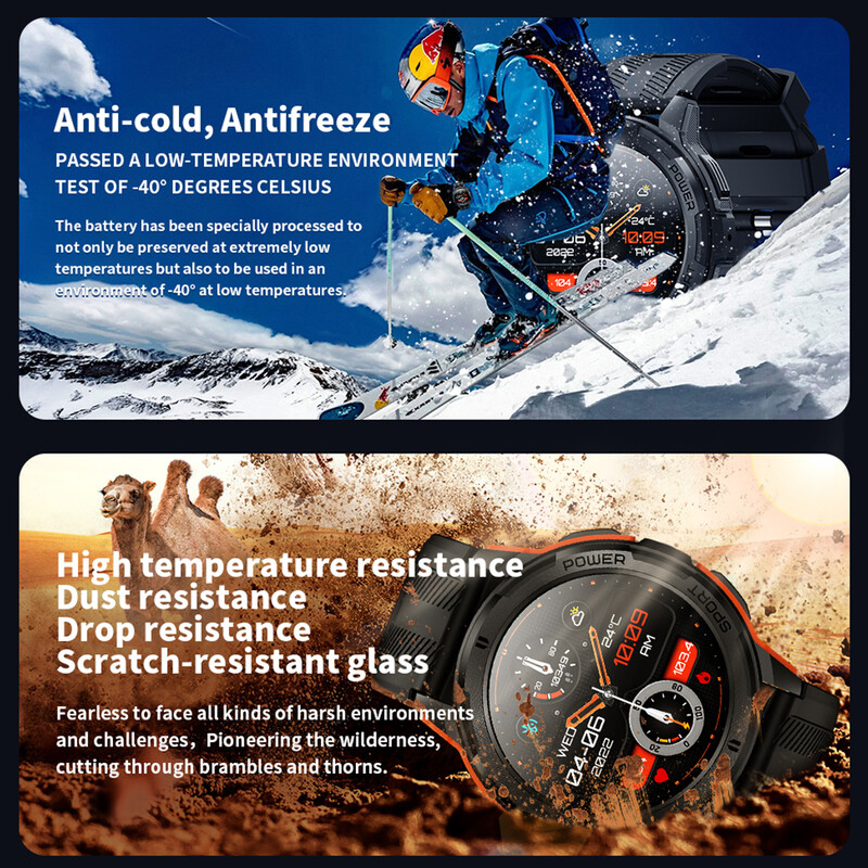 C25 nutikellad meestele AMOLED ekraan 1,43" 1ATM veekindel pulsikell Spordi nutikell Blue Tooth Call Women Fitness